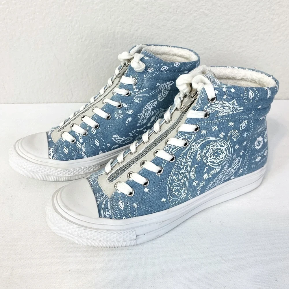 Yellow Box Denim Virgenia Hi Top Sneakers Size 7